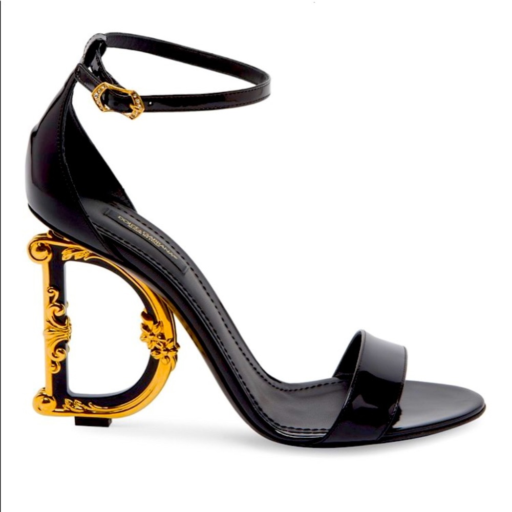 DOLCE & GABBANA Patent Leather with baroque DG heel